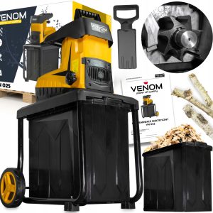 ELEKTRYCZNY ROZDRABNIACZ RĘBAK DO GAŁĘZI ZBIORNIK 60L WAŁEK FREZUJACY