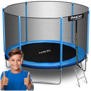 TRAMPOLINA OGRODOWA DLA DZIECI BEZPIECZNA SOLIDNA 312cm 10ft NEOSPORT